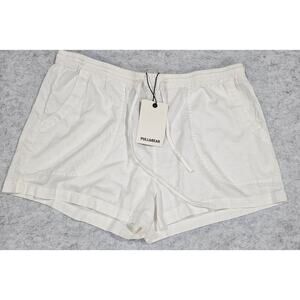 Pull & Bear Shorts, White, Viscose Linen Blend, Womens Sz XL, NWT, New